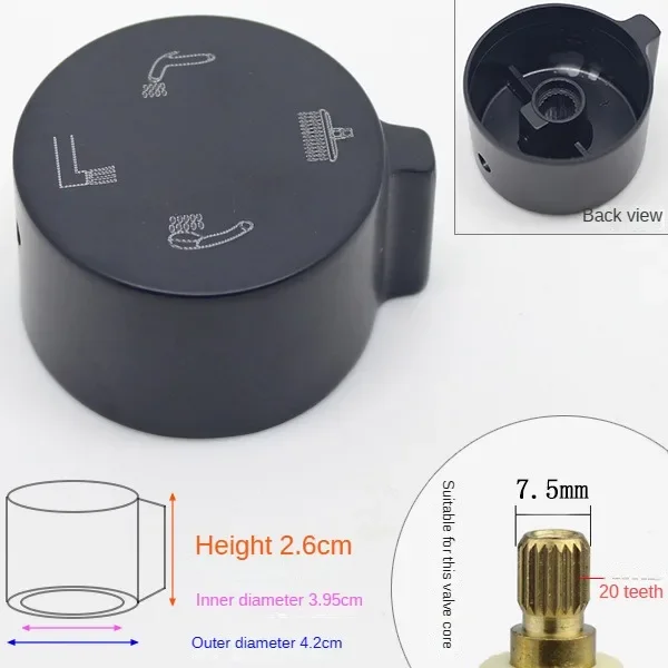 Black Handle Water Dispenser Accessories Third Gear Handwheel Fourth Gear Handle Black Conversion Switch Shower Showerhead faucet handle