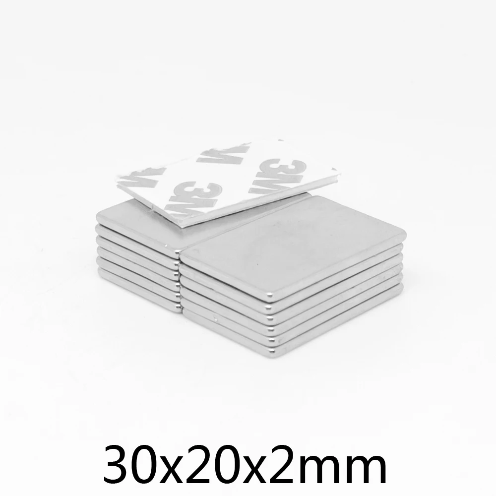 2/5/10/20/30/50PCS 30X20X2mm Quadrate Rare Earth Neodymium With