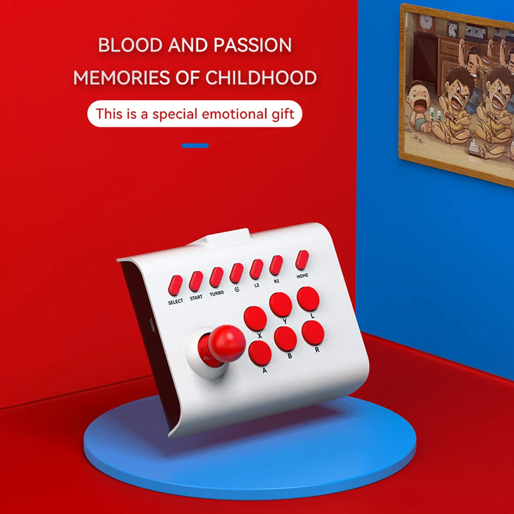 휴대용 게임 패드 3 연결 모드 아케이드 스틱 컨트롤러 민감한 정확한 지원 스위치/PS4/PS3 용 터보 직렬 전송