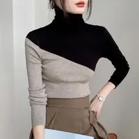 Luxurious Bodycon Office Lady T-Shirts Winter New Slim Sweater Women Panelled Bottom Layer Long Sleeve Elegant Comfortable Tops - Image 3