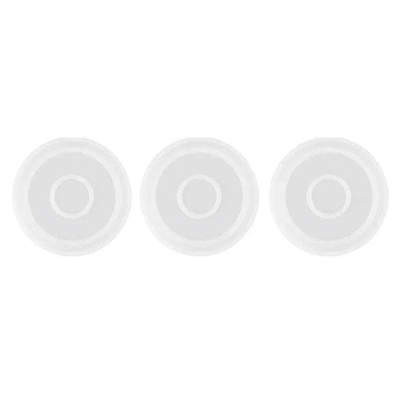 3 Pack Big DIY Round Coaster Silicone Mold Diameter 3.94 inch/10cm Molds for Casting with Resin Cement