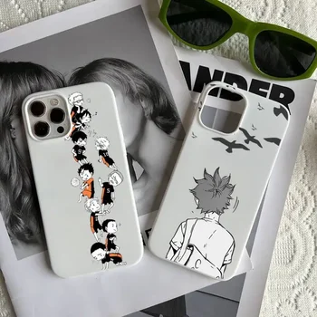 Haikyuu Oya 배구 일본 애니메이션 휴대폰 케이스, 캔디 컬러, 아이폰 14 11 12 13 미니 프로 맥스 플러스