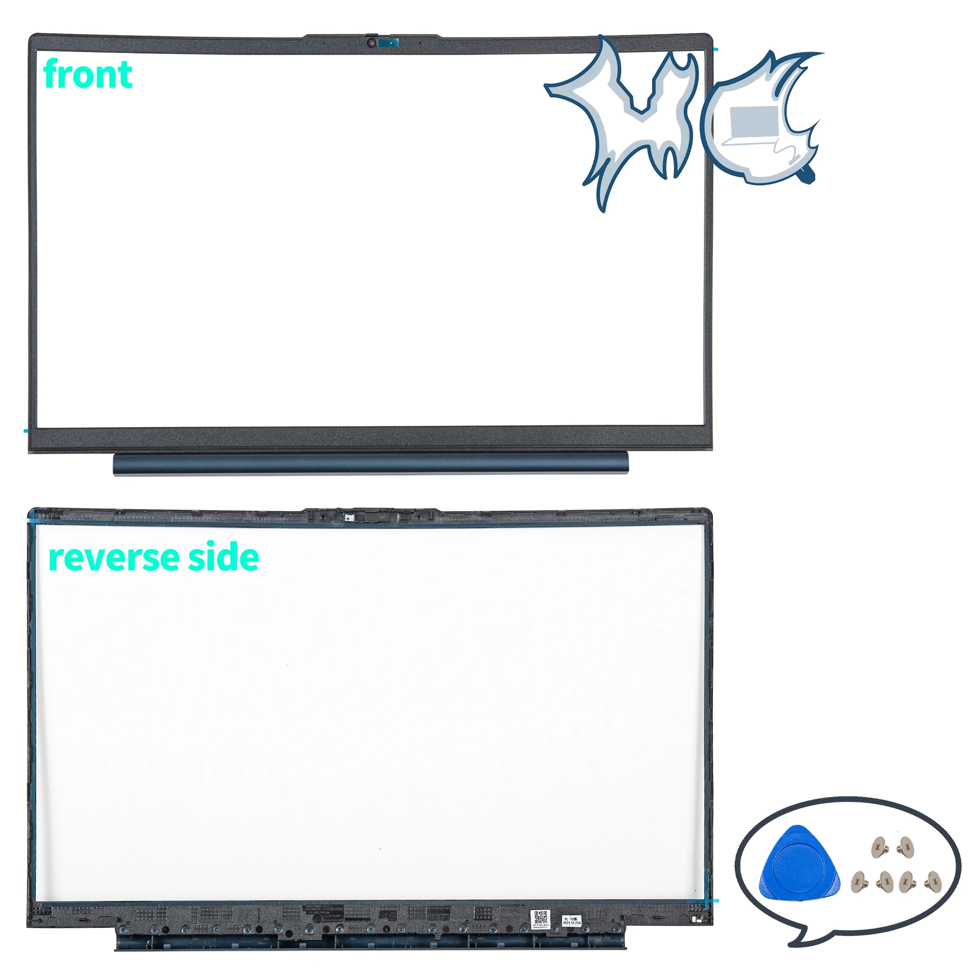 2020 2021 LCD 후면 커버, 전면 베젤 힌지 교체, Lenovo Ideapad 5 15IIL05 15ARE05 15ITL05 15ALC05 노트북 부품, 신제품