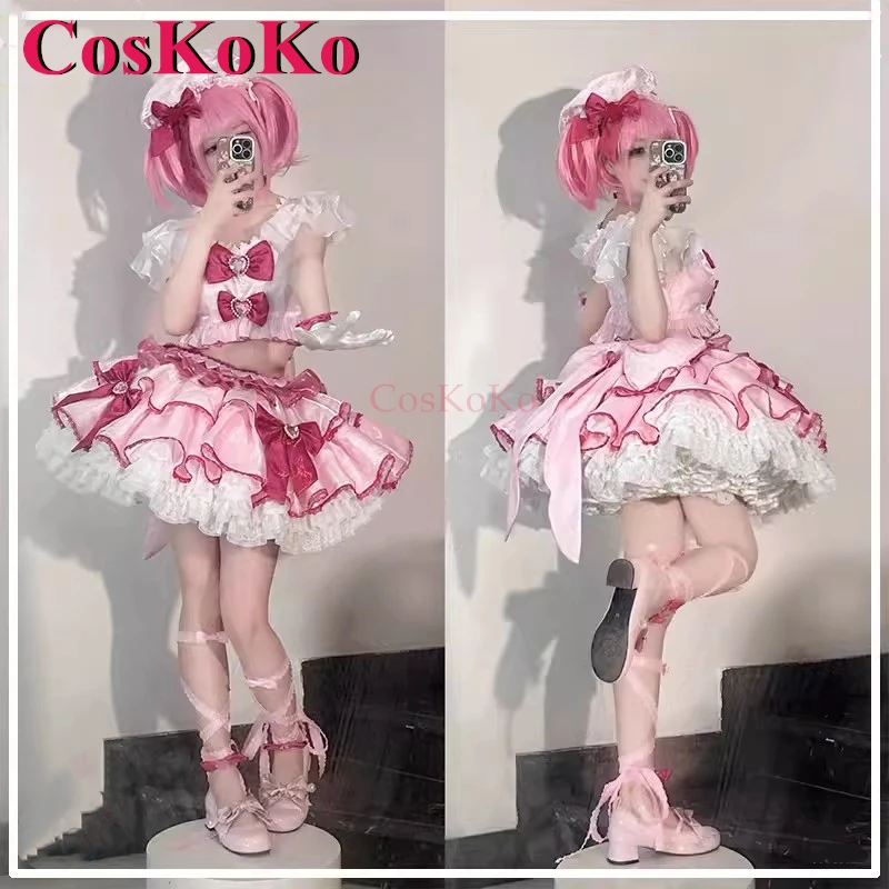 

CosKoKo Hinamori Amu Cosplay Anime Shugo Chara Costume Sweet Lovely Pink Idol Uniforms Halloween Party Role Play Clothing XS-L