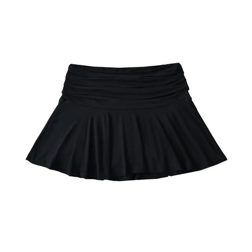 Sweet Flared Mini Skirt Fashion Versatile Black Low-Waisted A-line Skirts Girls Tennis Dance Sports Short Skirts Summer Skirts