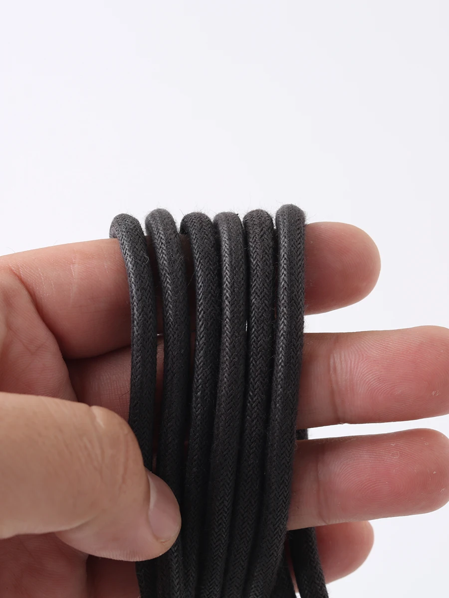 Round Cotton Shoelaces 6mm diameter 100/120/140cm for Shoes