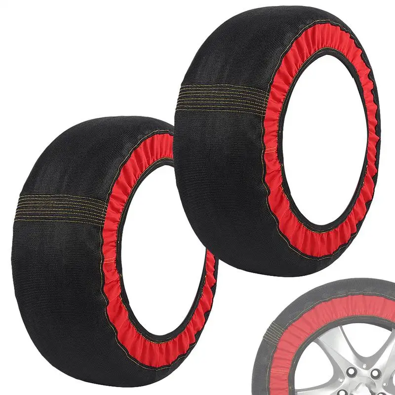 Traction Car Device Tire Chains Socks Grip Snow Chain Alternative Traction Device Car Wheel Emergency Tire Chain Snow Socks 2PCS