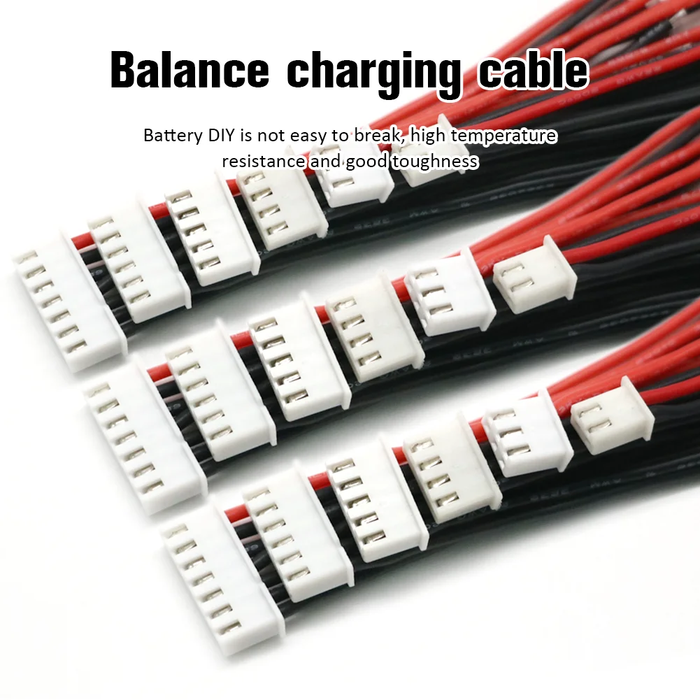 Lipo Battery Charger Cable 1S 2S 3S 4S 5S 6S IMAX B6 Connector Plug Wire 100mm 5pcs/lot