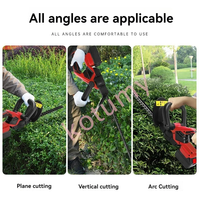 Electric Hedge Trimmer Cordless Household Trimmer Rechargeable Shrub Pruning Saw Tools For Shruber Yard Hedge Cut 2