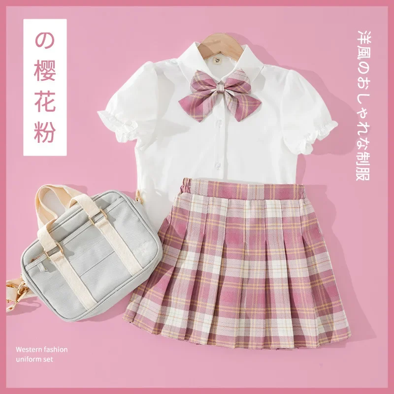 Kid Pink JK Sailor Dress 3PCS Girl Japanese Korean Orthodox School