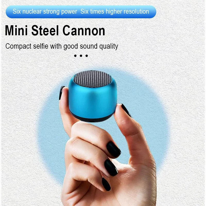 Mini Bluetooth Small Speaker Portable Wireless Outdoor Camera With Microphone Stereo Metal Subwoofer Small Steel Cannon bluetooth speaker portable speaker mini bluetooth speaker mini sound box