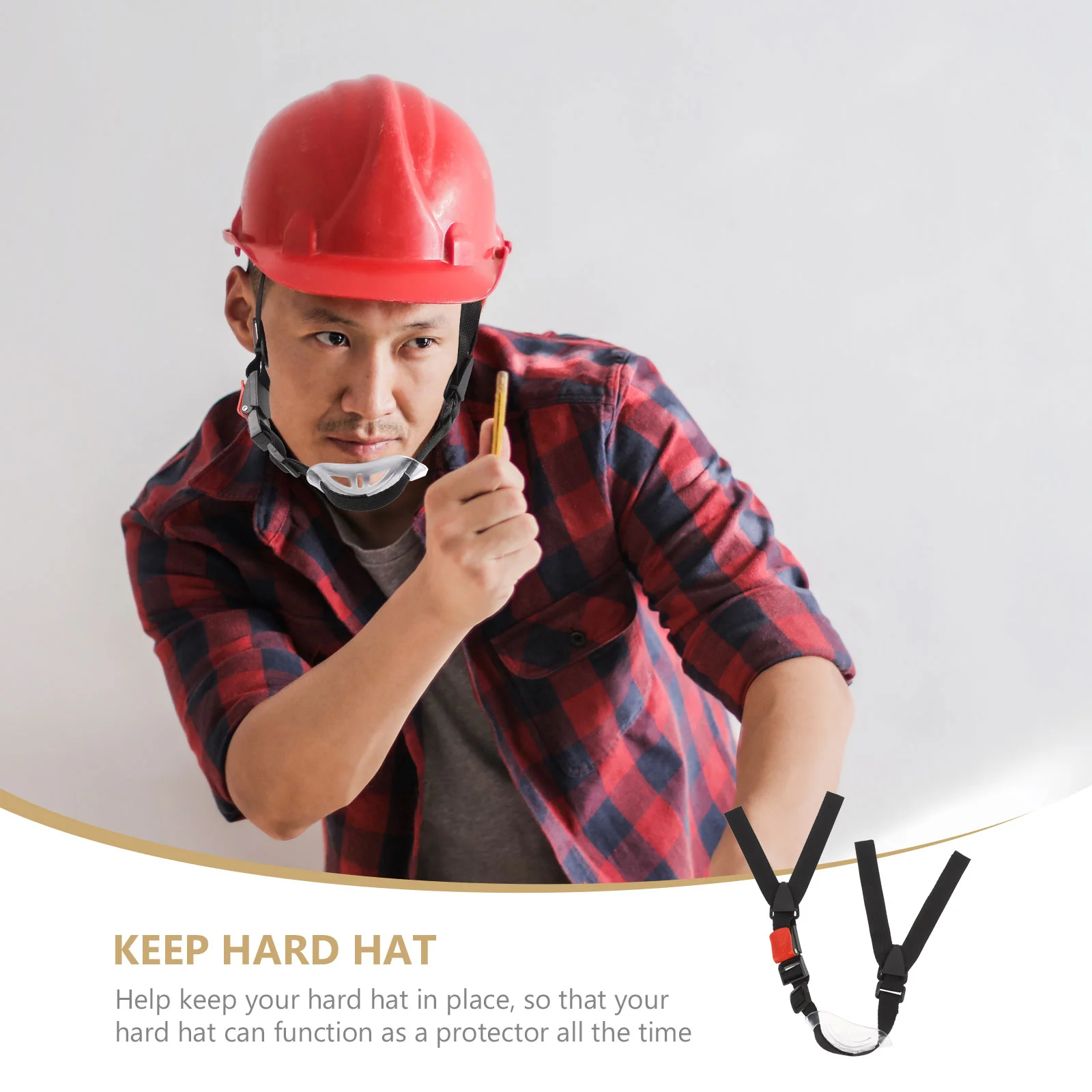 2 Pcs Chin Strap Universal Hard Hat Straps for Hats Accessories Adjustable Black Work safety helmet