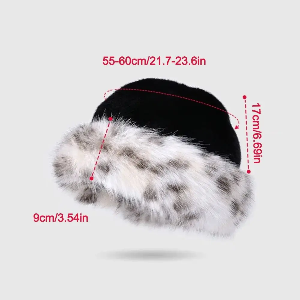 Fashion Windproof Fisherman Hat Keep Warm Thick Furry Faux Fur Bucket Hat Winter Panama Basin Cap Winter