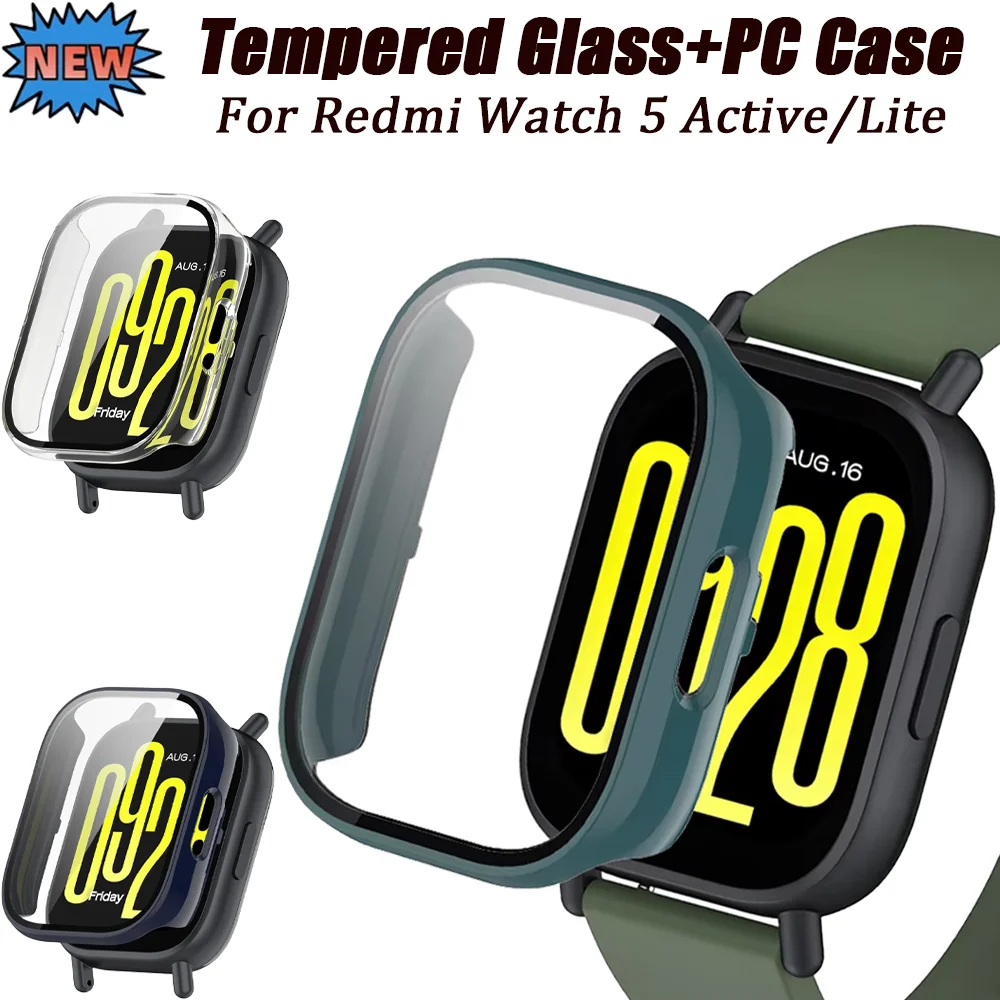 Durable Scratch-Proof Tempered Glass & PC Protective Watch Case Cover
