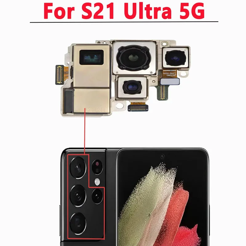 삼성 갤럭시 S21 울트라 5G G998B G998U 전면 셀카 카메라 후면 카메라 모듈 예비 부품