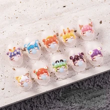 

New 5Pcs Internet Celebrity Nail Ornament Resin Cartoon Handmade Cream Glue Phone Shell Stickers Nail Art 3d Charms