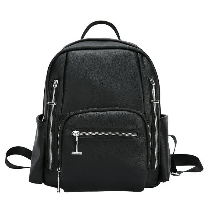 

2023 New Women PU Leather Backpack Female Backpacks Bagpack Woman
