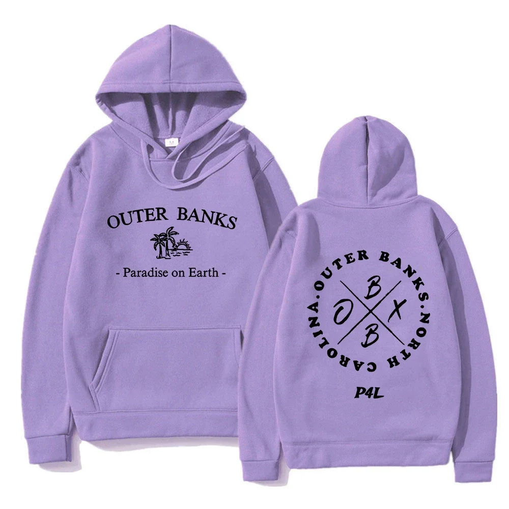 Outer Banks Hoodies Women/Men Aesthetic Sweatshirts Winter Fleece Clothing Unisex OBX North Carolina Vintage Casaul Pullovers