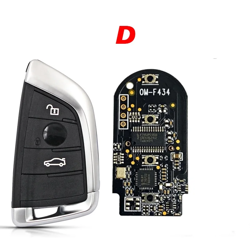 BMW CAS4 FEM Smart Remote Key 433MHz PCF7953P Black PCB CN006079-ZFB 7
