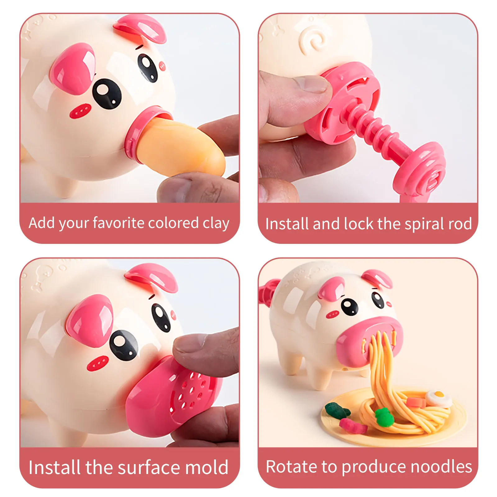 Rubber Clay Noodle Machine Toy Colored Clay Set For Children, Boys And Girls, Clay Ultra Light Clay Tools 2