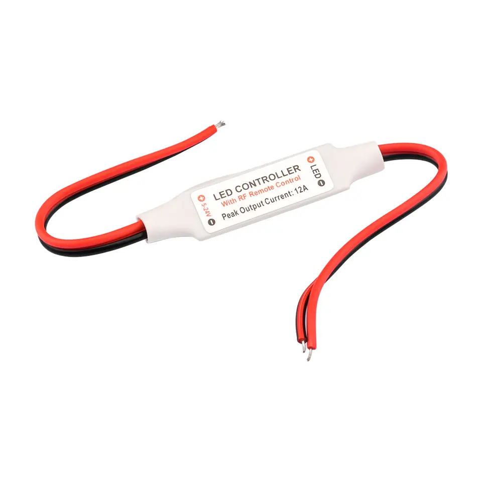 Mini LED strip dimmer met RF afstandsbediening voor witte LED strip, 6A