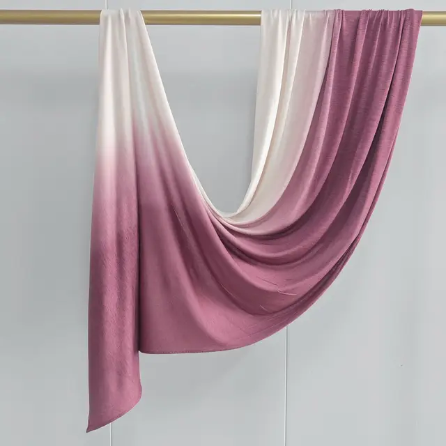 Nouveau Hijabs en Jersey dégradé Double face pour femmes, écharpe en coton pour femmes, enveloppes et châles, bandeau musulman, Turban islamique