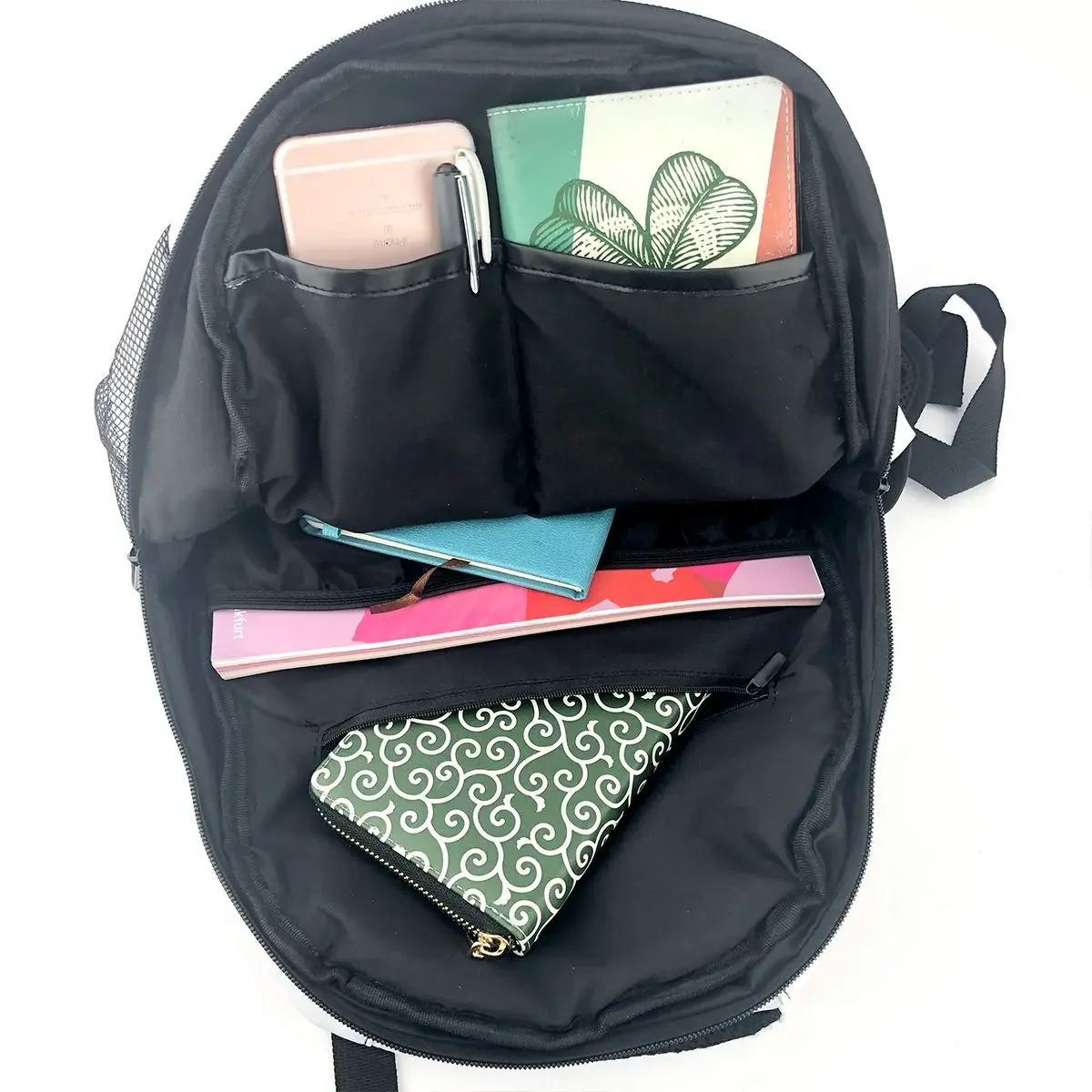 Black Witch's Cat Reading The Book of Dark Magic School Bag Girls Travel Bag Backpack with Multiple Using Women Backpacks 5