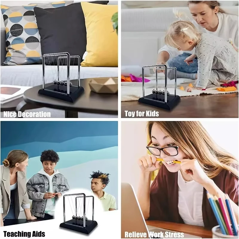 Newton's Cradle Physics Science Desk Toy 5