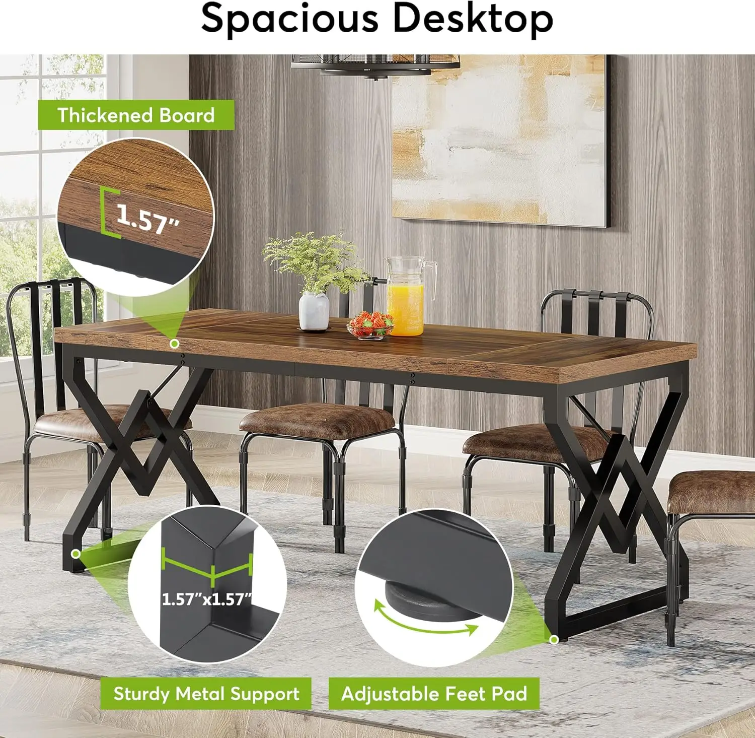 الثقيلة 30 مللي متر سميكة خشب متين مكتب الكمبيوتر...