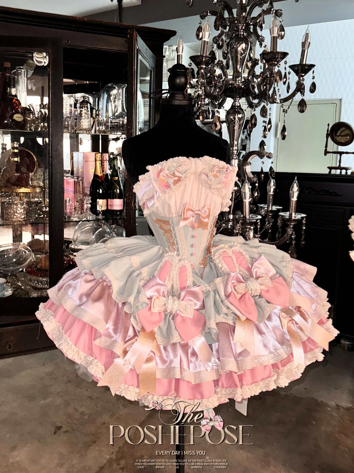 Original Design Women's Sweet Big Bow Strapless Color Matching Dress Girly Romantic Tube Top Short Dress for Party Birthday