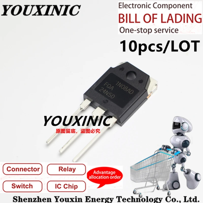 

YOUXINIC 2021+ 100% New Imported Original FQA24N50 24N50 TO-247 MOS FET 24A 500V