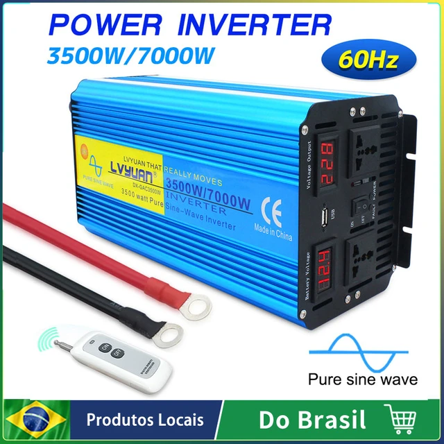 7000W Pure Sine Wave Inverter | DC 12V / 24V To AC 220V - 230V 50Hz / 60Hz