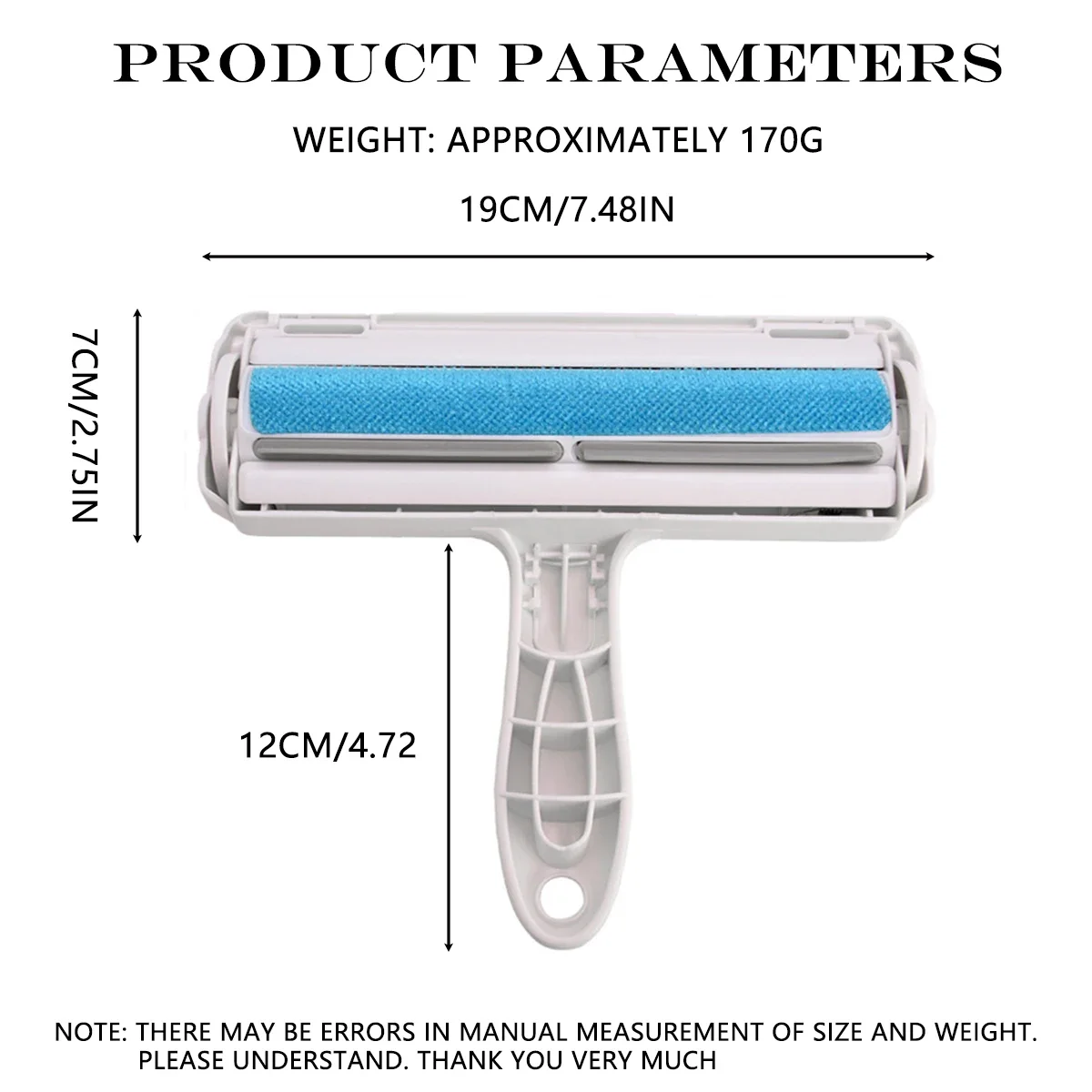 Pet Hair Remover Roller Dog & Cat Fur Remover Self-Cleaning Base Efficient Animal Hair Removal Tool For Furni