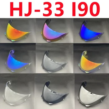 HJC HJ-33 I90 오토바이 헬멧 렌즈 교체용 바이저, 자외선 차단 쉴드, Casco Moto 다채로운 얼굴 가리개 액세서리