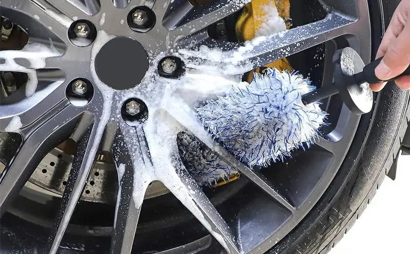 Car Rim Brush Microfiber Car Rim Cleaning Brush Detailing Car Wheel Wash Rim  Cleaner Brush Set for Cars Trucks Motorcycles - AliExpress