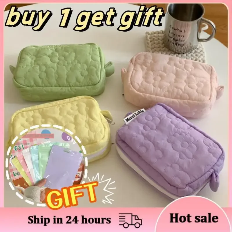 

Женская сумка для хранения ювелирных изделий ярких цветов, портативная маленькая стеганая мягкая квадратная сумка с цветочным дизайном для студентов