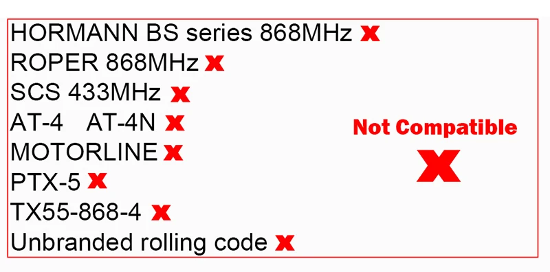 de garagem, 868MHz, HSM4, HSM2, HSZ2, HSZ1,