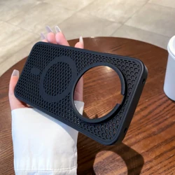 Shockproof Heat Dissipation Magnetic Wireless Charging Case - Cooling Matte Hard Protective Phone Cover for Huawei Mate 80 Pro (Black)