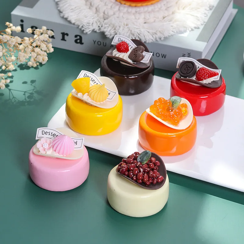 1PC Artificial Fruit Cake Biscuit Fake Food Decoration Photography Pro Food Simulation Cake Model Tea Table Decoration food model food photography props