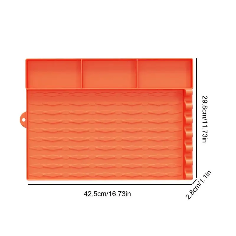 Silicone Griddle Mat Multifunctional BBQ Side Shelf Mat Heat Resistant Utensil Pad Washable For Barbecue Supplies