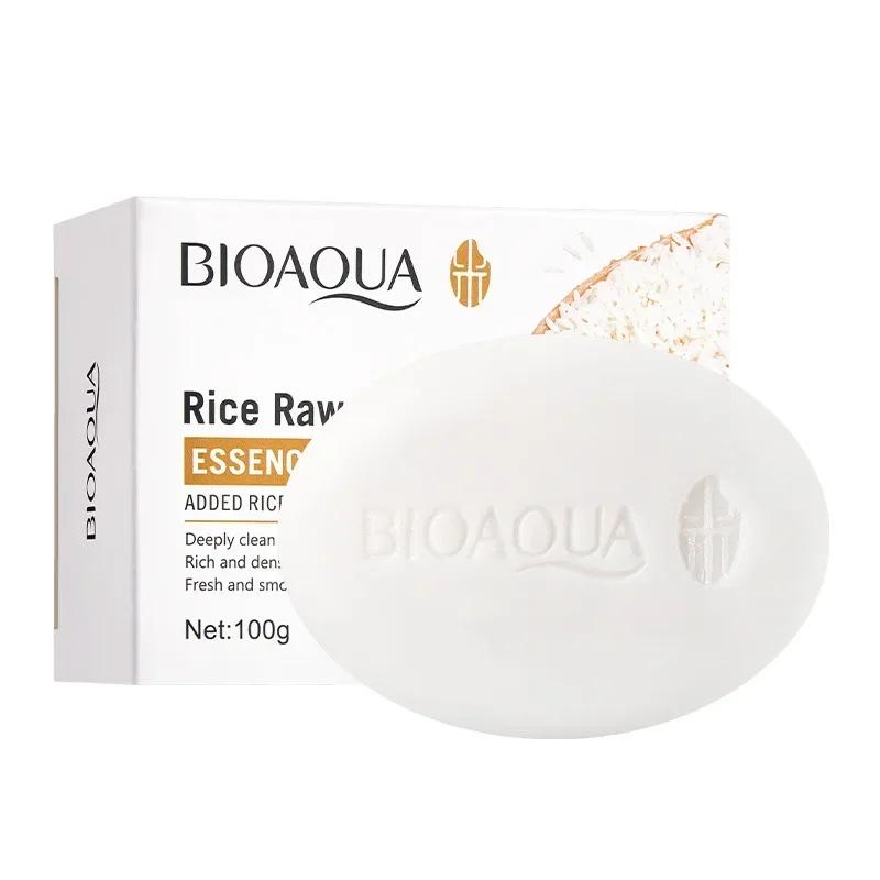 Hand-made Rice Soap Rice Mud Essence Bath Body Moisturizing Oil Control Facial Cleansing Care Whitening Moisturizing Soap Tools