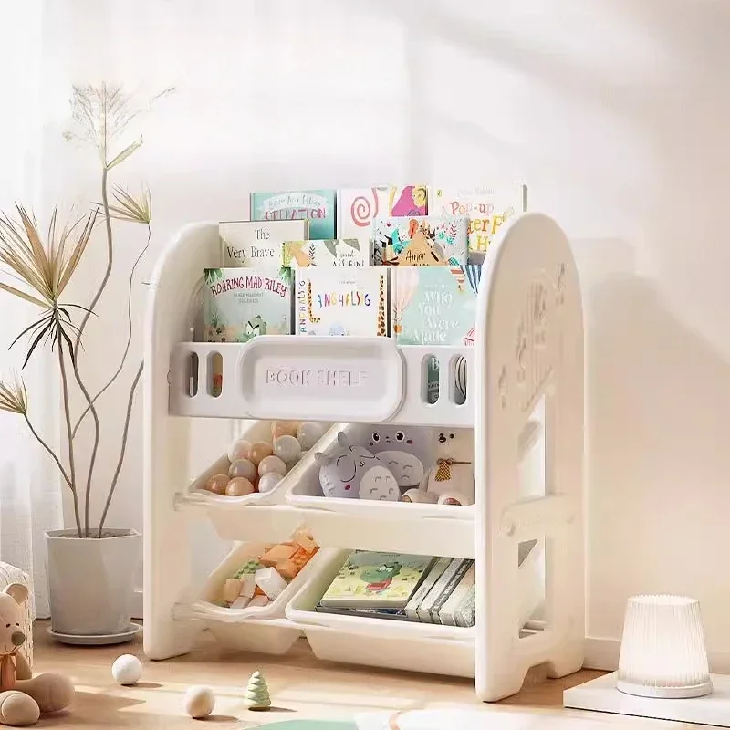 Simple Bookshelf Multi-layer Easy Assembly Shelf Double Children's Bookshelves Estanter&iacute;a Juguetes Infantil Floor Standing