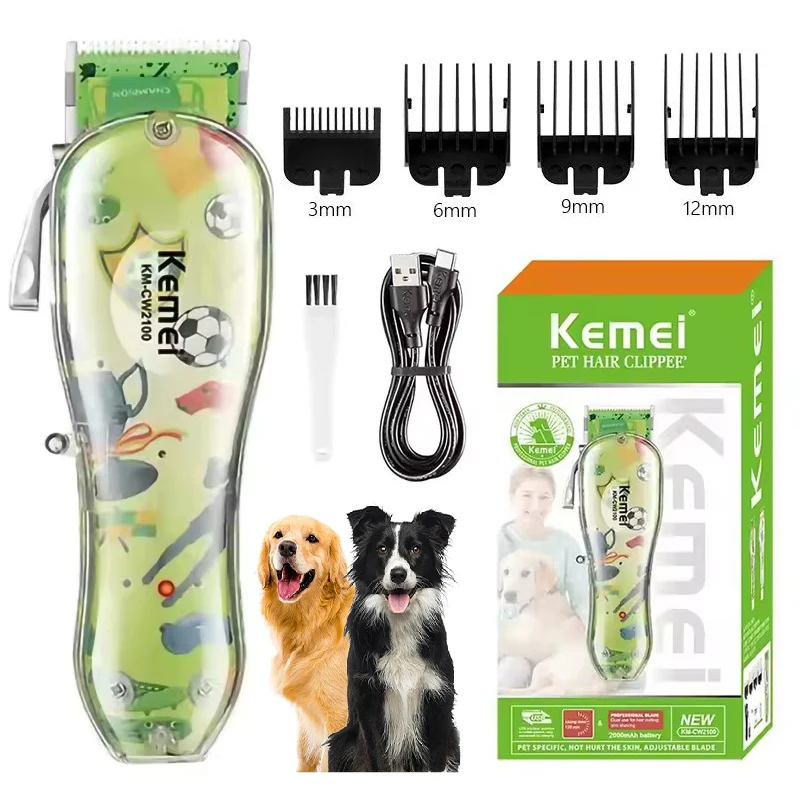 Adjustable Electric Hair Trimmer for Pet Grooming, Dog and Cat Clipper, Rechargeable Shaver