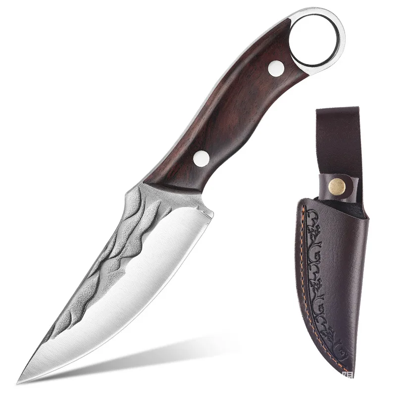 

Kitchen Chef Cleaver Full Tang Forged Boning Knife Utility Cooking Butcher Knife Bone Fruit Meat Cutting Small Paring Knife