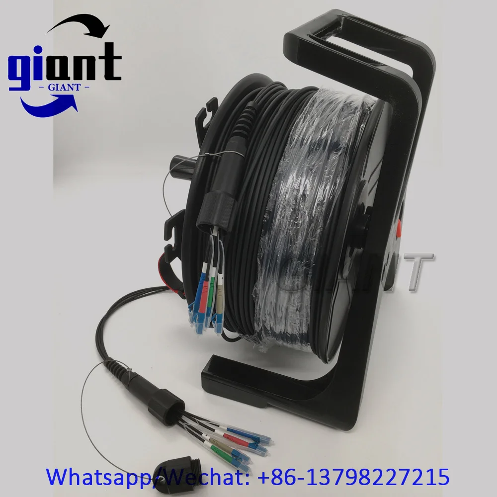 4C PDLC 아머드 파이버 패치 코드, 4코어 150M, 4C TPU/LSZH 5.0mm PDLC SM, PCD310 방수 싱글모드 야외 FTTH 케이블