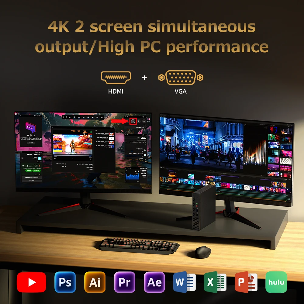 ZXIPC Mini PC AMD Ryzen 7 5700U R3 4300U Windows 11 32GB 1TB eMMC