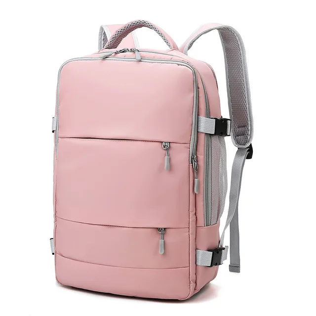 Zaino da viaggio da donna rosa idrorepellente antifurto elegante borsa da viaggio Casual con tracolla per bagagli e zaino con porta di ricarica USB 5