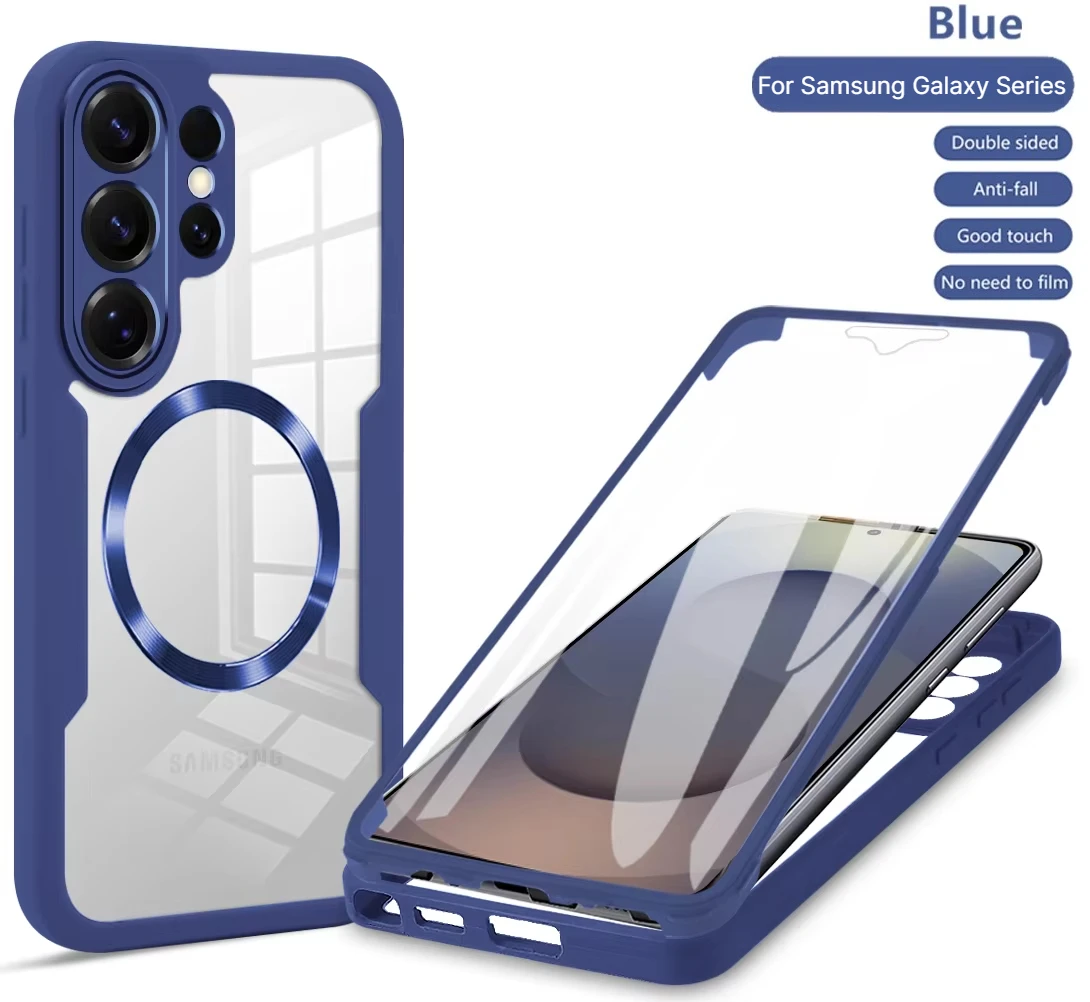 360° Full Protection Clear Magnetic Case with Screen Shield