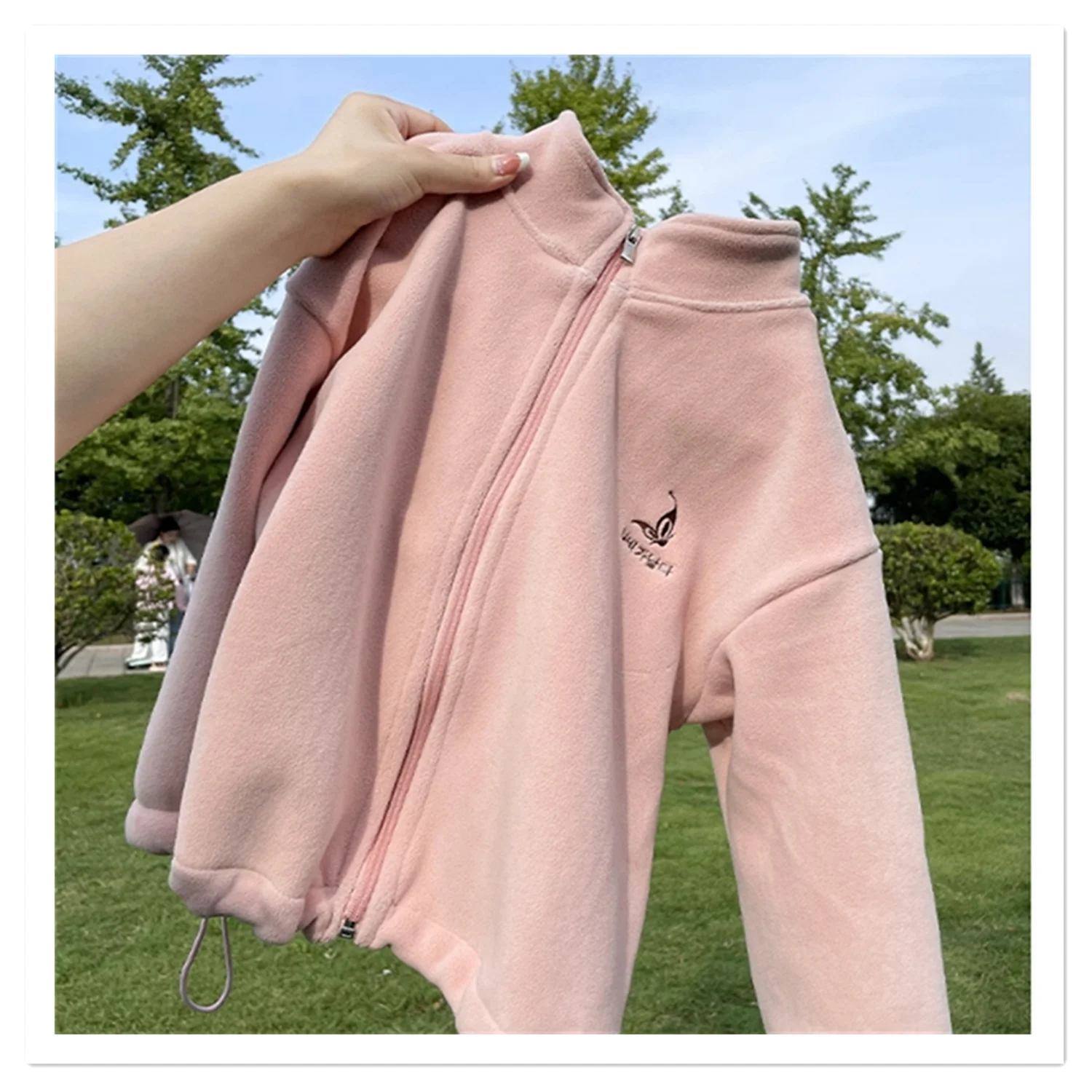 Distanza Dell'Ago Ollie Fleece Popolare Autunno E Inverno Giacca In Pile A Doppia Faccia Per Bambini Per Uomini E Donne Calore Antivento