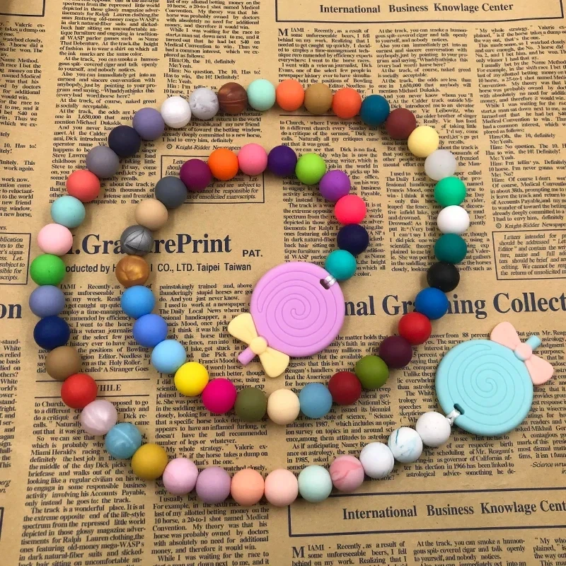 ABCPICK 100pc Silicone Beads 12mm Safe Food Grade Round DIY Pacifier Chain Bracelet Necklace Jewelry Making Handmade Accessories